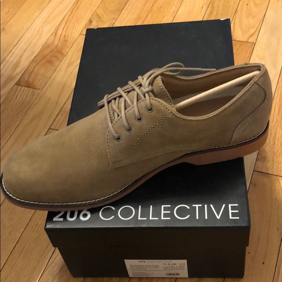 Men’s Suede Casual Oxford Shoes Light Tan - Picture 2 of 3